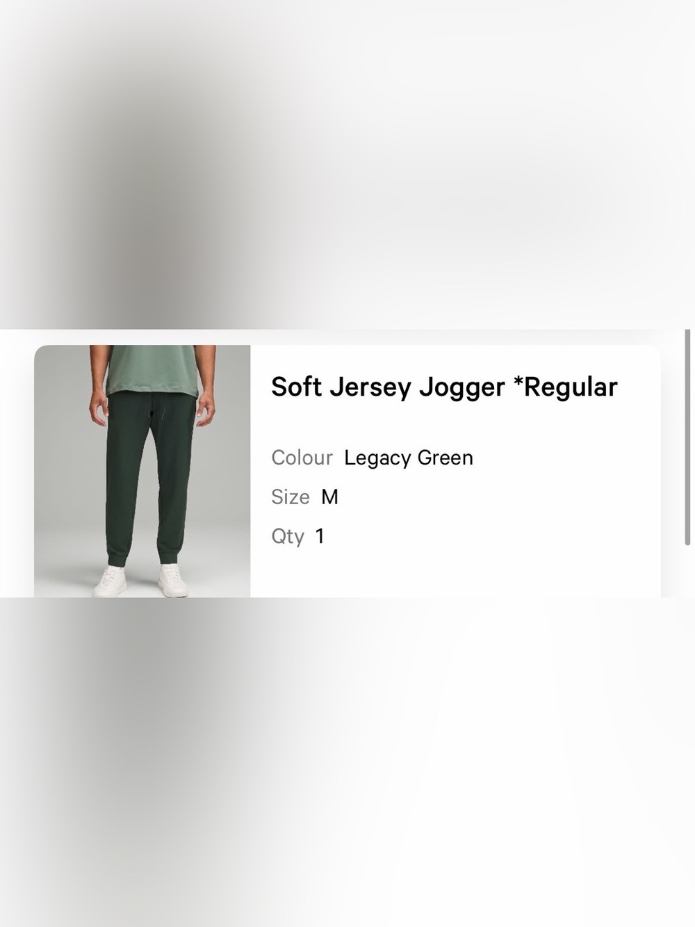soft jersey jogger in legacy green. (regular length) - Picture 7 of 7